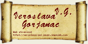 Veroslava Gorjanac vizit kartica